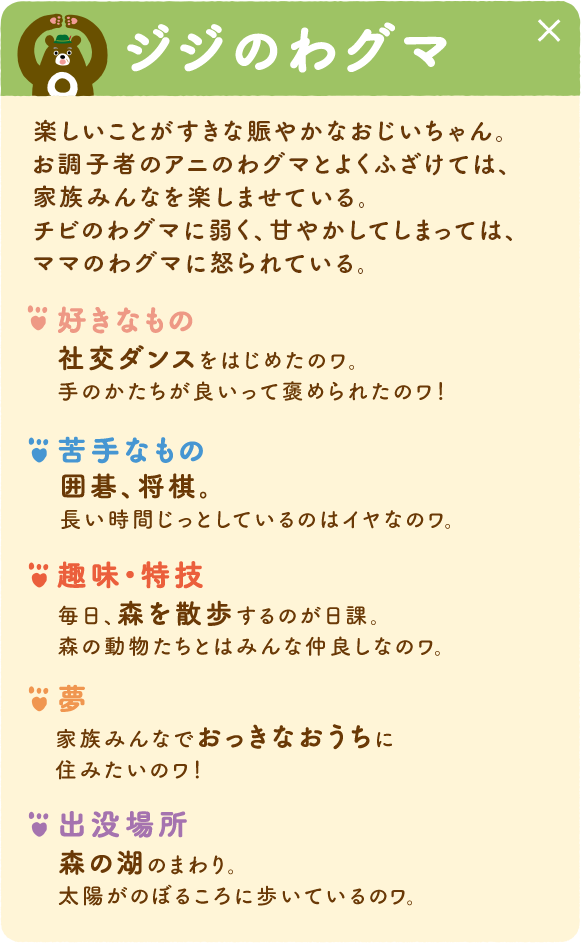 ジジのわグマ