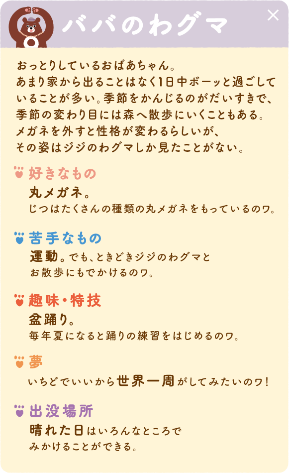 ババのわグマ