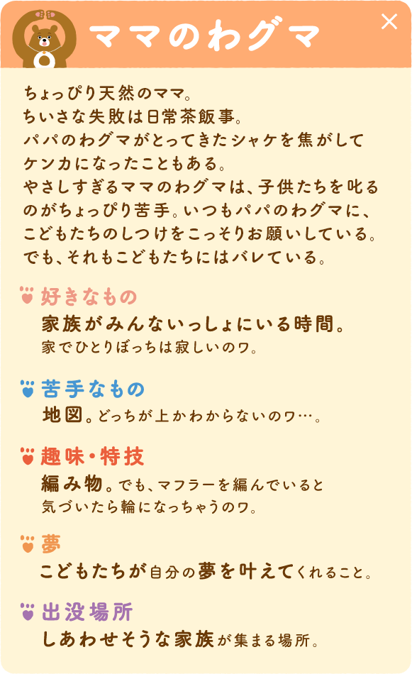 ママのわグマ